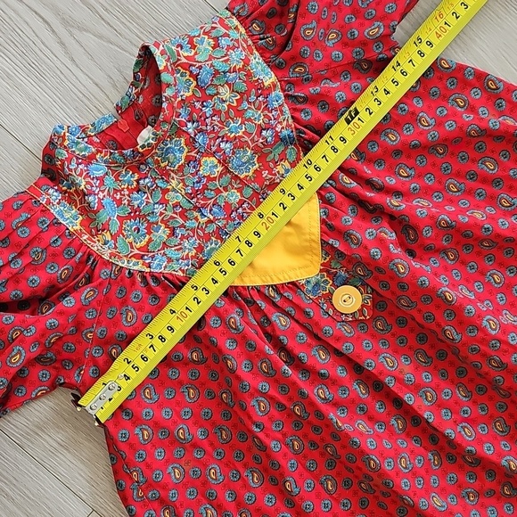 Vintage Manhattan Western Paisley Tea Dress, Size 3 - Picture 7 of 14